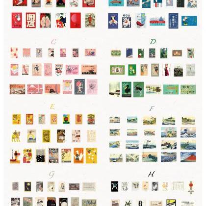 Retro Japan Stickers Box | Fuji Little Sticker |..