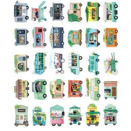Mobile Shop Postcard Collection (30pc) | Food..