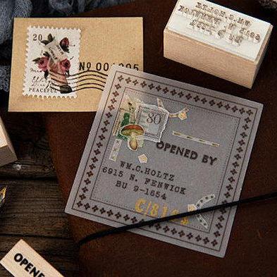 Post Office Series Wooden Stamp Set | Rubber..