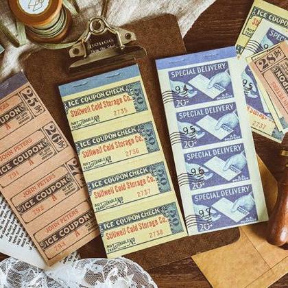 Antique Bill Memo Pad Collection | Mail Stamp Memo..