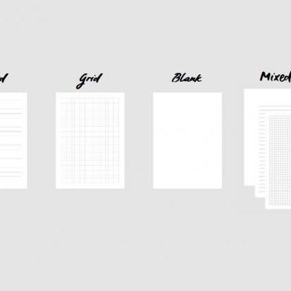 White Plain Notebook (lined/grid/blank) | Simple..