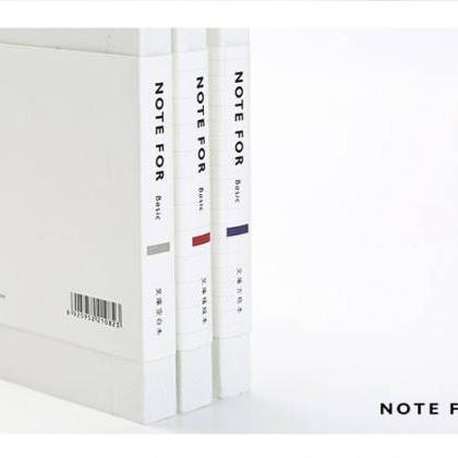 White Plain Notebook (lined/grid/blank) | Simple..