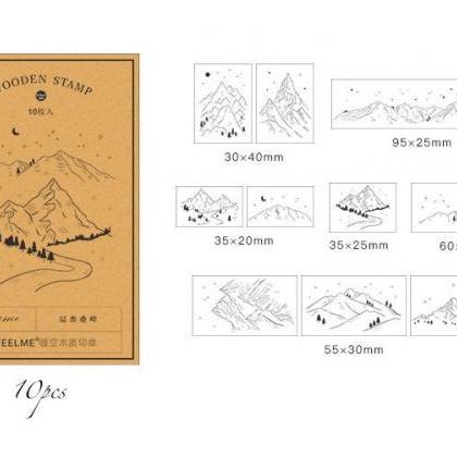 Stacking Mountain Wooden Stamp Coll..
