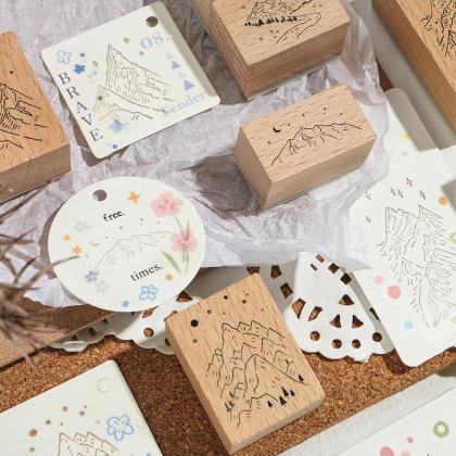 Stacking Mountain Wooden Stamp Collection (10 Pc)|..