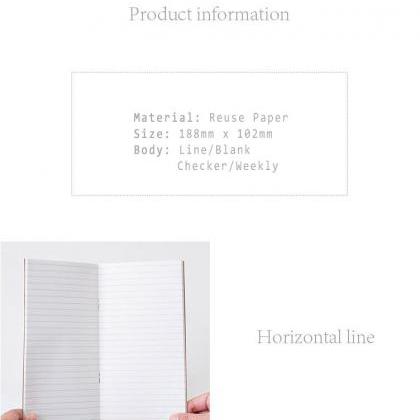 Traveler Plain Notebook (lined/check/blank/weekly)..