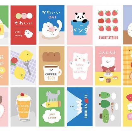 Cute Cartoon Postcard Collection (18pc) | Colorful..