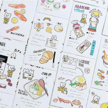 Cartoon Gourmet Postcard Collection (30pc) | Food..