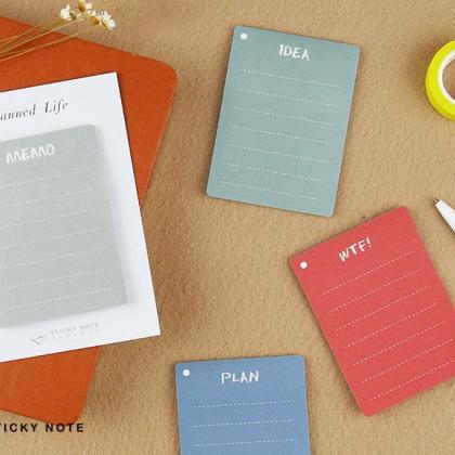 Four Colors Sticky Notes Set | Idea Memo Note |..