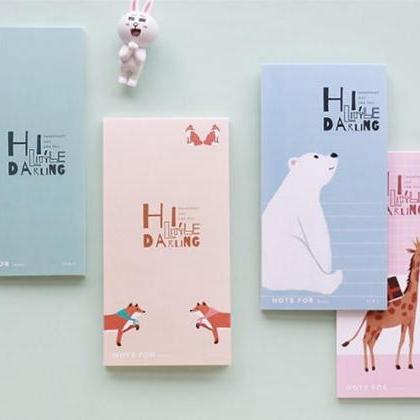 Cute Animals Memo Pad Collection - 4 Colors| Bear..
