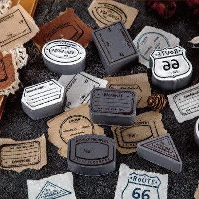 Keep Walking Series Wooden Stamp Set | Shaped..