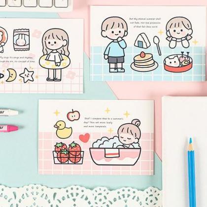 Cute Hand-painted Couple Postcard Collection..