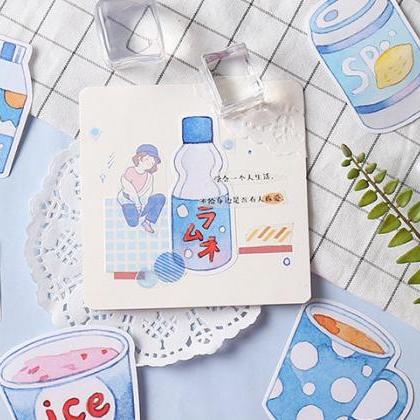 Blue Series Drinks Shaped Sticky Notes | Japan..