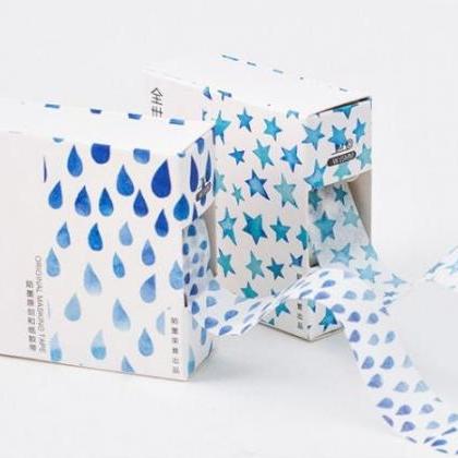 Rainy Blue Washi Tape Collection | Cloud Washi..