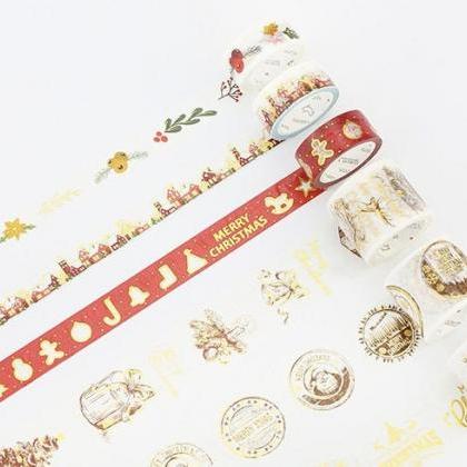 Christmas Gold Stamping Washi Tape Collection |..