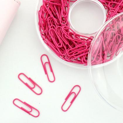 Pastel Red Paper Clips - 150pc | Pi..