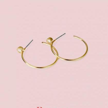 Crystal Hoop Earrings | Handmade Earrings | Simple..