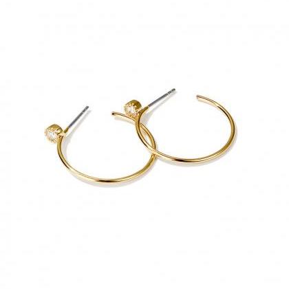 Crystal Hoop Earrings | Handmade Earrings | Simple..