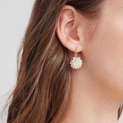 Pearls Flower Earrings | Handmade Earrings |..