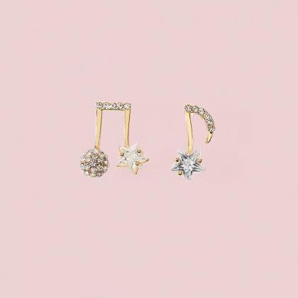 Musical Note Earrings | Gold Stud Earrings |..