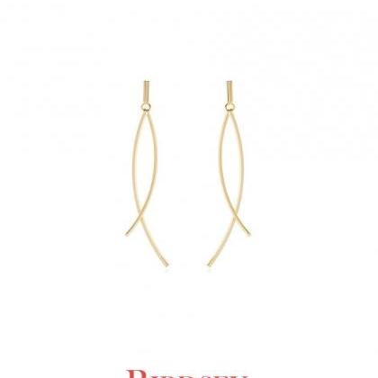 Gold Dangle Earrings | Handmade Earrings | Simple..