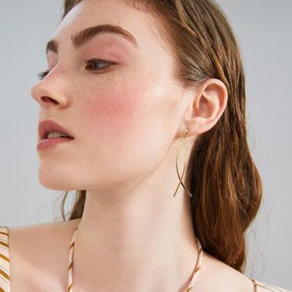 Gold Dangle Earrings | Handmade Earrings | Simple..
