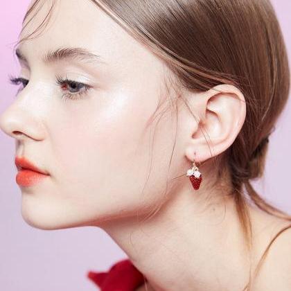 Strawberry Earrings Miniture | Hand..