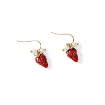 Strawberry Earrings Miniture | Hand..