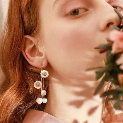 Flower Hoop Earrings | Handmade Earrings |..