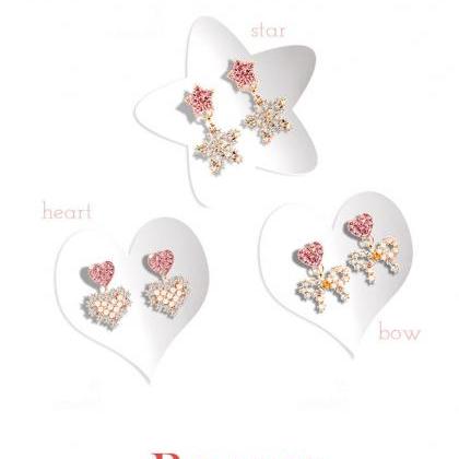 Sparkling Drop Earrings | Star Earrings | Heart..