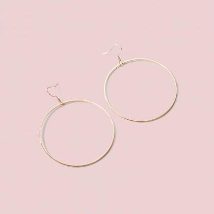 Gold Hoop Earrings | Circle Earrings | Basic Hoop..