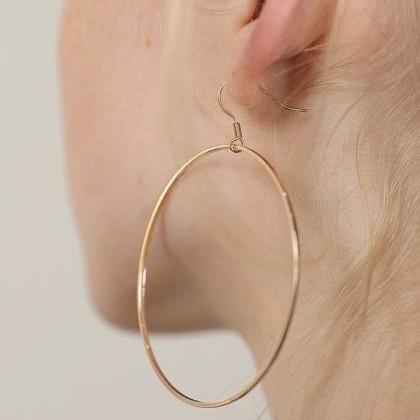 Gold Hoop Earrings | Circle Earrings | Basic Hoop..
