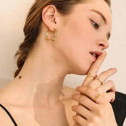Octagram Earrings | Gold Star Earrings | Handmade..