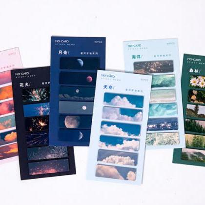 Galaxy Dream Sticky Notes Set | Twilight Sky Memo..