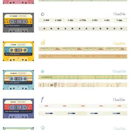 Old Cassette Box Washi Tape Collect..