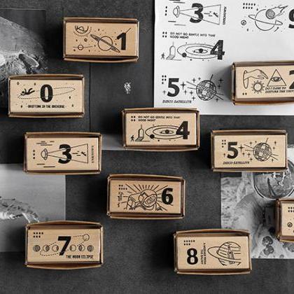 Galaxy Wooden Stamp Set | Number St..