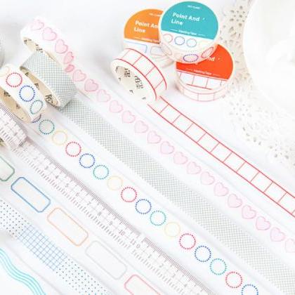 Point And Line Patterns Washi Tape Collection |..