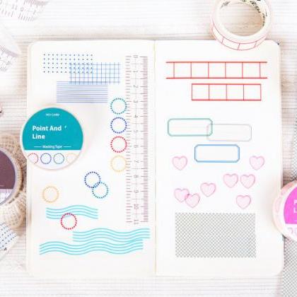 Point And Line Patterns Washi Tape Collection |..