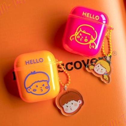 Lovely Boy And Girl Fluorescent Orange Pink Color..