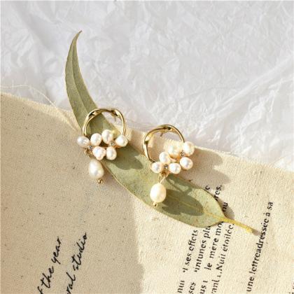 Pearl Dangle Earrings | Pearl Cute Earrings |..