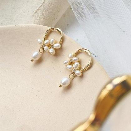 Pearl Dangle Earrings | Pearl Cute Earrings |..