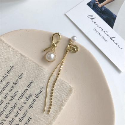Dangle Pearl Earrings | Mismatch Pearl Drop..