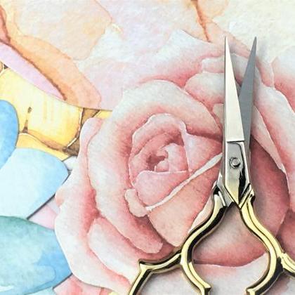 Vintage Rose Craft Scissors | Gold ..