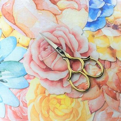 Vintage Rose Craft Scissors | Gold ..
