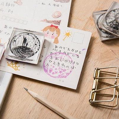 Twelve Starry Night Acrylic Stamp Set | Universe..