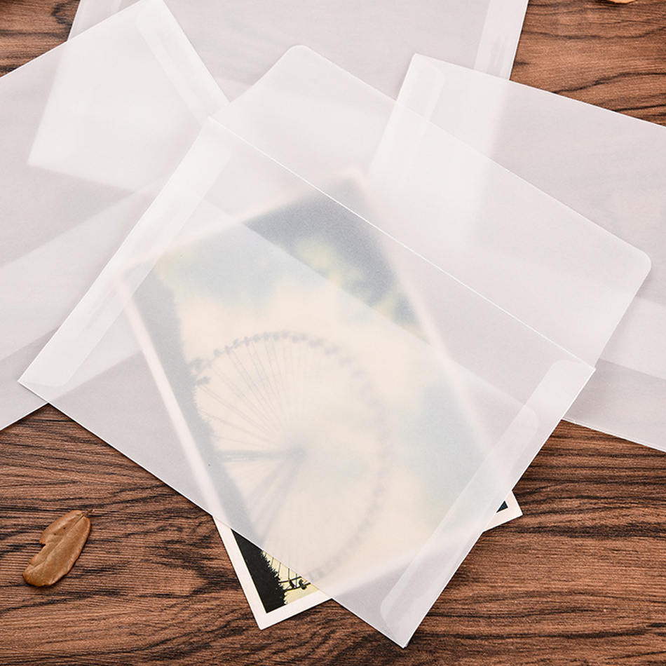 Translucent Envelopes Set - 10pc | Transparent Envelope | Gift Envelope | Greeting Card Envelope | Present Envelope | Tracing Paper Envelope