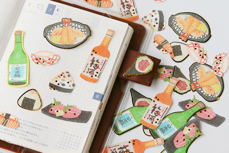 Japan Grocery Stickers Pack | Ramen Little Sticker | Shiba Sticker Stamp | Japan Sweets Sticker | Lucky Cat Planner Sticker | Laptop Sticker