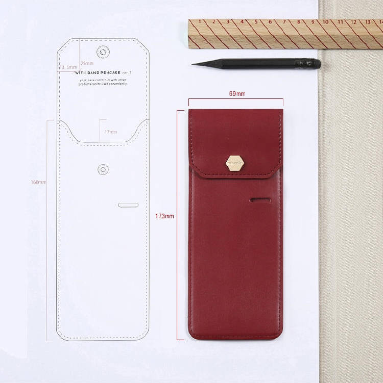 Notebook Pencil Case With Elastic Band 6 Colors Book Pencil Bag