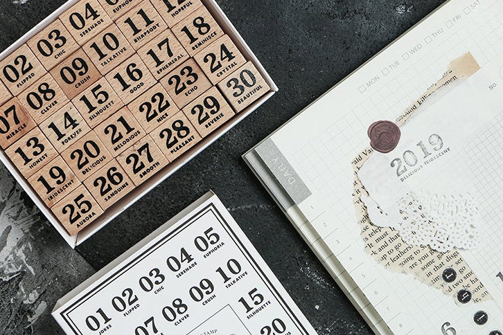 Time Digital English Number Stamp Collection | Symbol Stamp Rubber Seal | Wood Stamp Wooden | Magic Stamp Alphabet Stamp Letter Stamp Paint