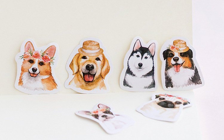 Cute Dog Sticker | Dog Emoji Stickers | Pet Sticker Set | Notebook Sticker | Pet Foam Stickers | Calendar Sticker | Decor Sticker
