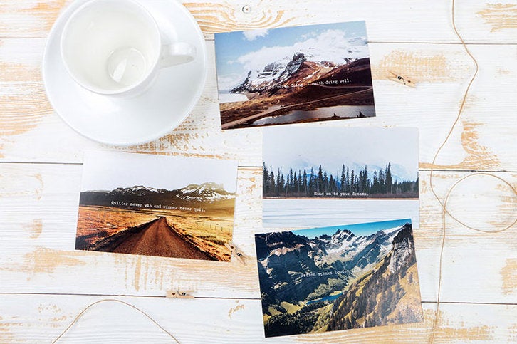 Love in Mountain Postcards Collection (30pc) | Japan Mountain Post Card Set | Hand Drawing Garden Post cards Box | Snow Mountain Postcards |
